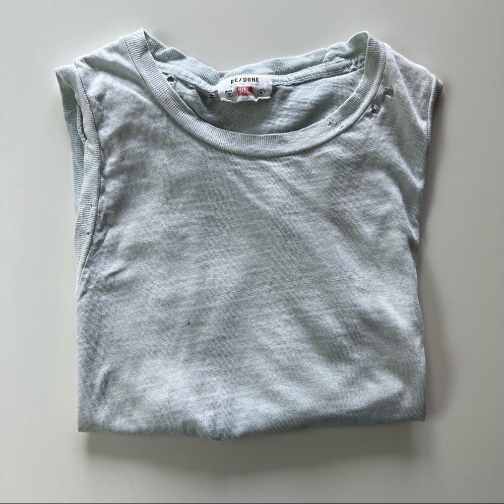 Re/done light blue tank with holes